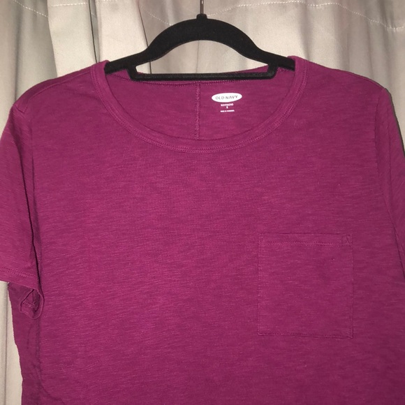 Berry colored pocket tee - Picture 1 of 4